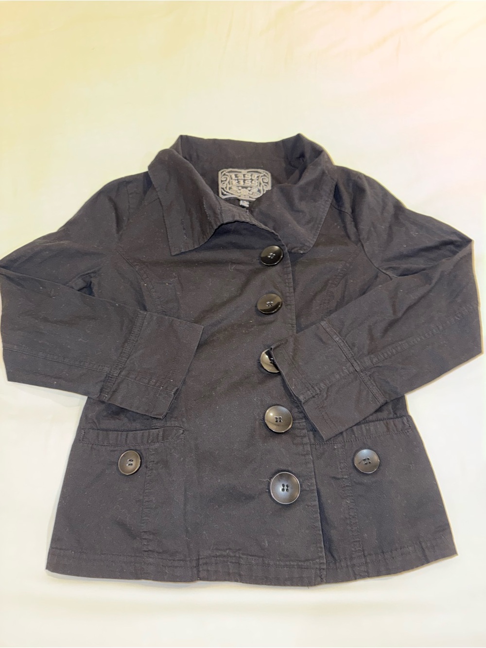 Last Kiss Women’s Black Button-Front Jacket Size S